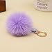 Schlüsselanhänger Schlüsselring Ball Schlüsselanhänger Plüsch Pelz Schlüsselanhänger Ball Anhänger Damen Tasche Zubehör-Light_Purple