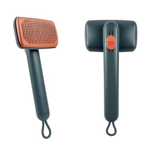 Self Cleaning Deshedding Cat Brush for Dogs & Cats,Adjustable Cat Brushes for Indoor Cats, Easy to...