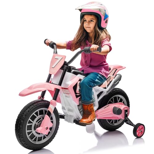 Image of JOYLDIAS Kids Motorcycle, 12V7A Battery-Powered Ride On Motorcycle for Kids