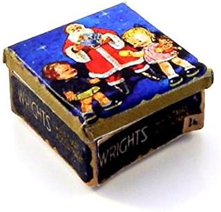 Melody Jane Dollhouse Wrights Christmas Biscuit Tin Santa Miniature Accessory