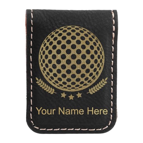 LaserGram Slim Magnetic Money Clip, Golf Ball, Personalized Engraving Included