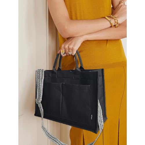 Image of Dyalsa Tote Bags for Women, Canvas Handbag Tote Purse Crossbody Bags with Zip Casual Shoulder Bags for Work and Travel