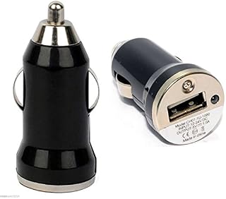 Car Charger 1A 5W USB Charging Adapter compatible with iPhone XS XR X 8 7 6S 6 Plus SE 5S 5C Samsung Galaxy S9 S8 S7 S6 Note 9 8 5 4 Edge LG G7 G6 G5 HTC Google Pixel Huawei Xperia Black