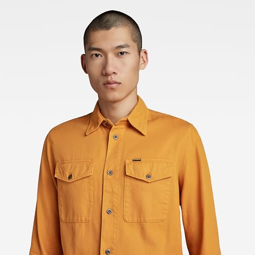 Miniatura 3 de G-Star Camisa Marine Slim, Camisetas Para Hombre, Amarillo Dull Yellow Gd D20165-7647-D849 , L