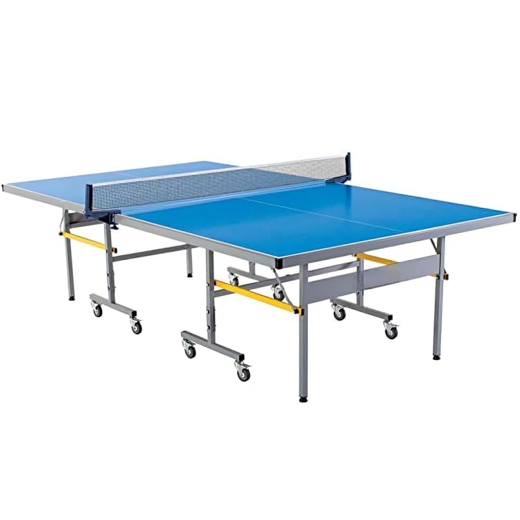 Image of GYMNCO Perfect Wood Table Tennis Table with Levellers Top 18 mm TT Table Cover + 2 TT Racket & Balls