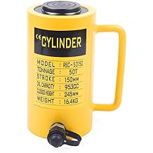 953cc Heavy Duty 50 Ton Hydraulic Cylinder Jack 150 mm/ 6" Stroke Single Acting Hydraulic Cylinder Jack Ram Low Height Hydraulic Lifting Cylinders