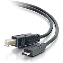 C2G/Cables To Go 28859 USB 2.0 USB-C to USB-B Cable Male/Male 6 Feet Thunderbolt 3, Tablet, Chromebook Pixel, Samsung Galaxy TabPro S, LG G6, Macbook
