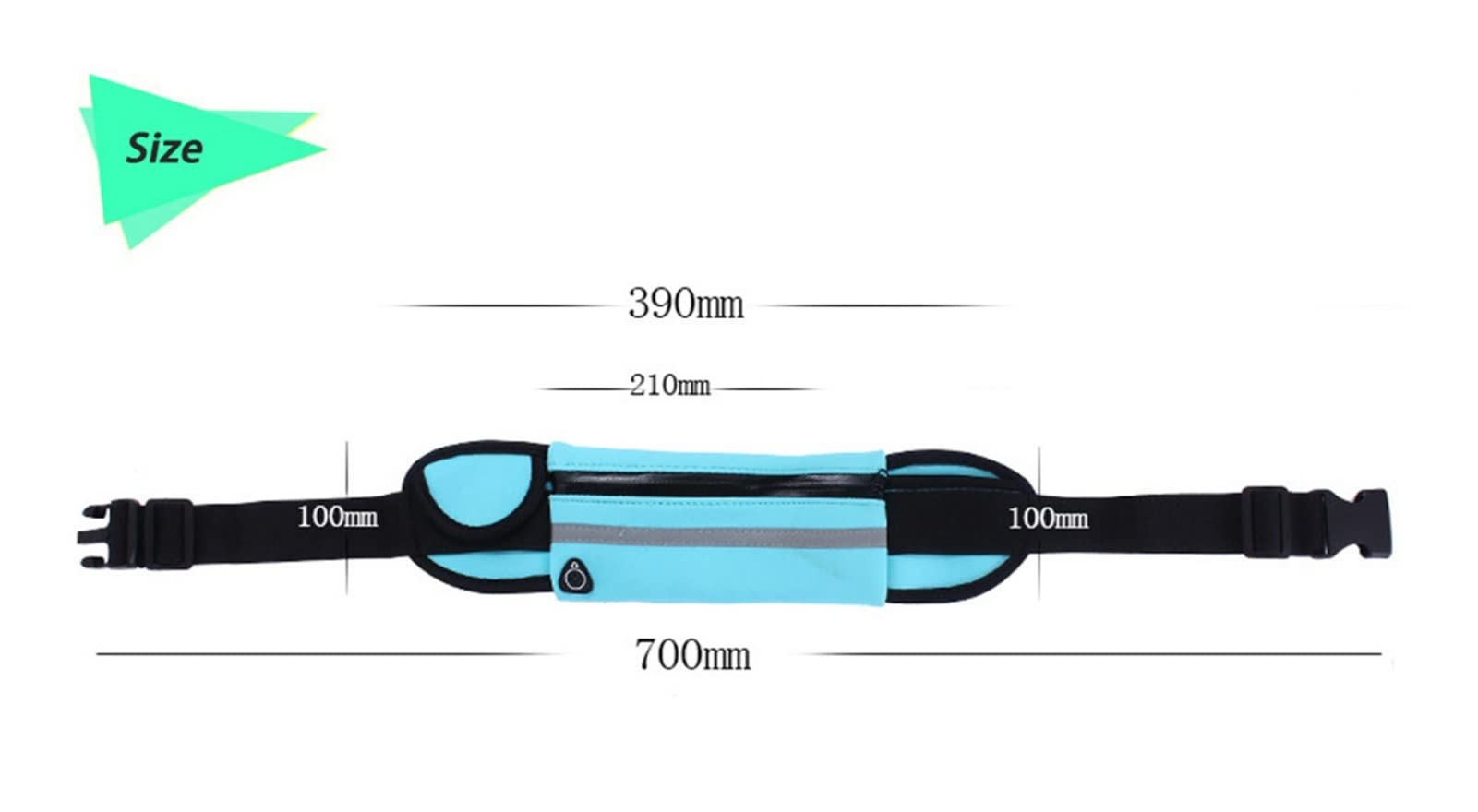 wasserdichte Lauf Taillenbeutel Männer Frauen Sport Handy Hülle Halter Fitness Rycling Jogging Belt Beutel Marathon Fanny Pack (Color : A Dark Blue)