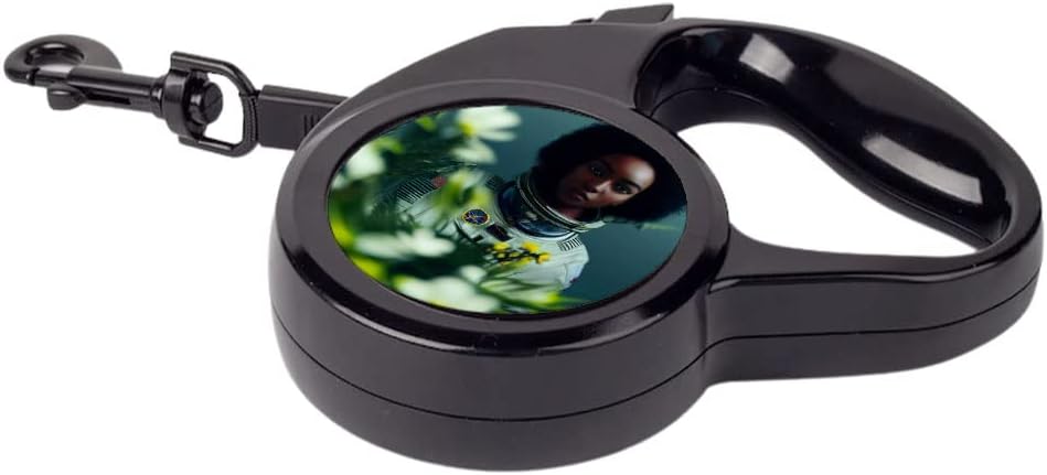 Astronaut Printed Retractable Pet Leash - Jungle Print Leash - Illustration Dog Leash - 118 inches