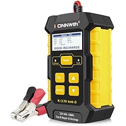 KONNWEI 3 in 1 Car Battery Charger, KW510 Battery Tester 12V 5-Amp Fully Automatic Smart Charger Automotive Pulse Repair Maintainer, Trickle Charger Battery Desulfator w/Temp Compensation