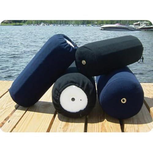 Taylor Made Products 9036 Fleece Boat Fender Cover for Center Rope Tube Style Fenders (10 x 26 Navy Blue)