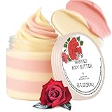 Embleaf Rose Whipped Body Butter, Shea Body Butter for Women Dry Skin, Natural Rose Lotion for Body Moisturizer-Deep Moisturizing and Softening-6.8 floz(200ml)