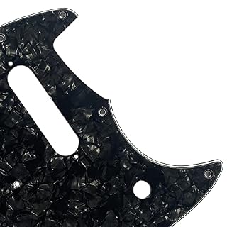 Pièces de guitare Fender OffSet Series Mustang Pickguard de style Mustang (4 plis, perle noire) - Les Beatles, Paul McCartney, John Lennon, RIngo Starr, George Harrison Pièces de guitare Fender OffSet Series Mustang Pickguard de style Mustang (4 plis, perle noire) – Image 6