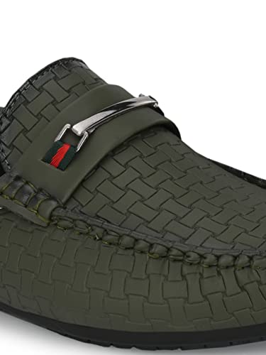 Image of FOOTLOOSE Stylish Grey Comfort Loafers for Men's