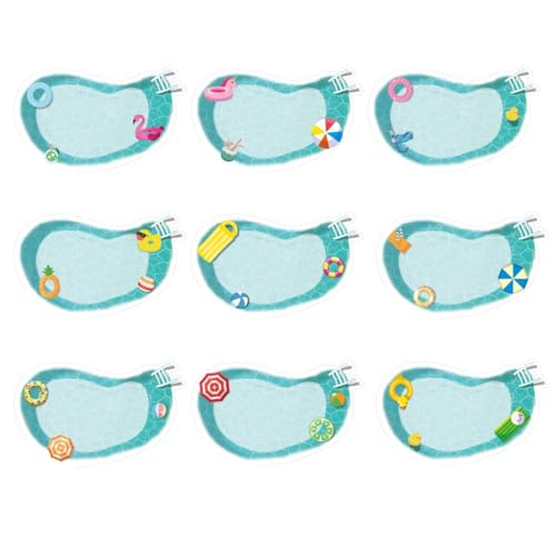 Étiquettes autocollantes colorées d'été 5,8x9,4 cm pour l'école et le bureau | Lot de 270 pièces