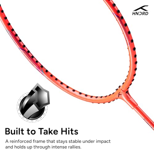 Image of Hundred Powertek 200 Aluminium Badminton Racket Combo, 2 Strung Rackets with 2 Full Covers & 3 Aura Nylon Shuttlecocks, Lightweight Shuttle Bats for Match Play