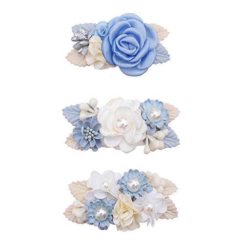 Cherrboll Flower Hair Clips Set 3Pcs Floral Hair Bow Accessories For Baby Girl Toddles Teen Gifts #TOP2