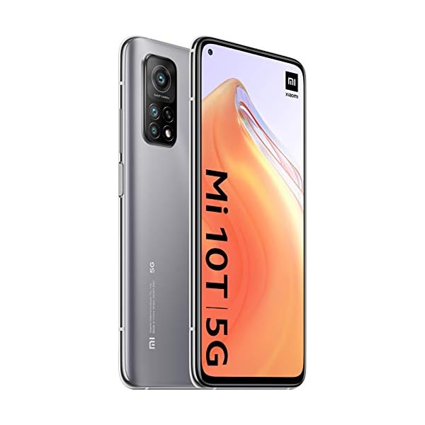 Xiaomi Mi 10T unlocked- Smartphone, 6 GB + 128 GB, Dual Sim, Alexa Hands-Free, Grigio (Lunar Silver)