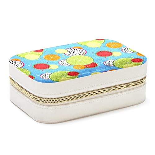 Boîte à bijoux portable Bleu citron pour protéger vos bagues