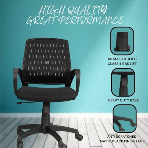 Image of NGFC Ergonomic Office,Gaming, Study, Computer, Boss,Desk Chairs for Office Work at Home |Chairs for Work from Home| Metal Base Seat Height Adjustable Chair |Comfortable & Spacious Seat (Brown)