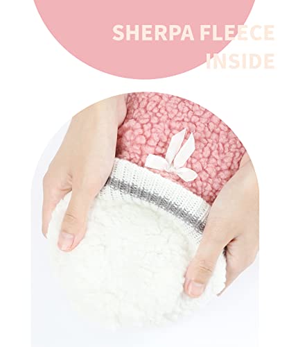 Image of DICUIRD Womens Fleece Slipper Socks Non-Slip Grippers Indoor Slippers