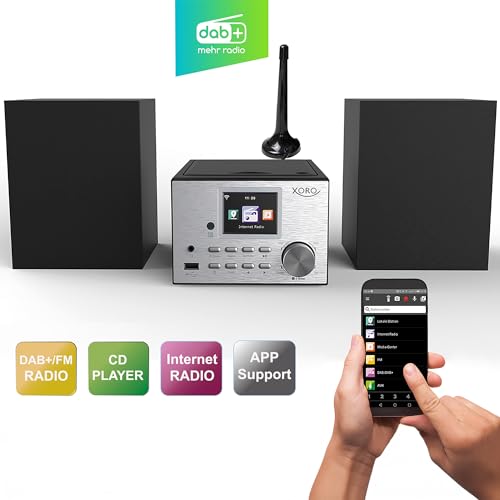 XORO HMT 500 PRO - Mikro Stereoanlage (Internet-/DAB+/UKW-Radio, CD Player, Bluetooth, USB Mediaplayer, 2.4" Farbdisplay, Fernbedienung, 2 x 10W Lautsprecher – Bild 3
