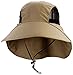 Juniper Large Bill Flap Cap with Mesh Sides, One Size, Khaki