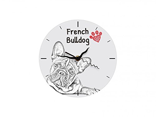 ArtDog Ltd. Französische Bulldogge, Freistehende MDF-Bodenuhr mit dem Bild eines Hundes Cover