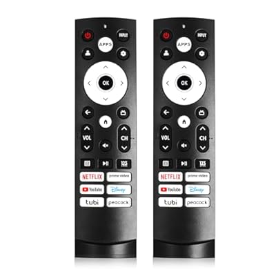 2 Pack Replacement Remote Control for Hisense Smart Google TV,for Hisense UHD 4K ULED Google TVs 43A6H 50A6H 55A6H 65A6H 75A6H 50U6H 55U6H 65U6H 75U6H 65U8H 75U8H(No Voice Function)