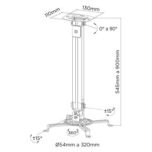 Suporte para Projetor, Branco - PRO1100W