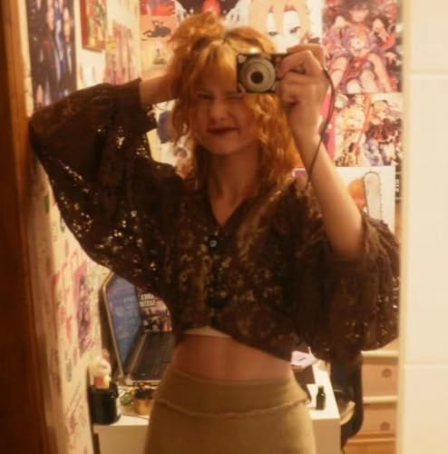 Whimsigoth Clothes Bell Sleeve Tops for Women Y2k Lace Blouse Fairy Grunge Cottagecore Whimsy Twee Aesthetic 2000s2