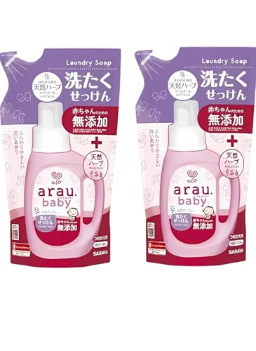 arau. アラウベビー 洗たくせっけん 液体洗剤 無添加 ラベンダー つめかえ用720ml×2