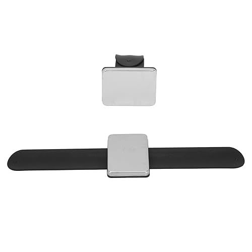 Miniatura 5 de Paleta de mezcla de maquillaje, paleta magnética de mezcla de cosméticos con correa de muñeca de silicona, paleta de manicura, fácil limpieza, negro