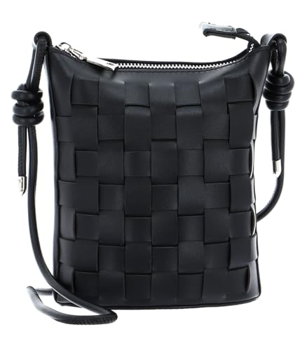 Bolso bucket Malilla de Seidenfelt Manufaktur en color negro con bandolera ajustable