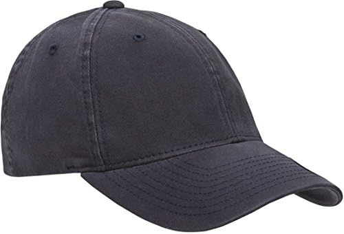 Flexfit Men's Low-Profile Unstructured Fitted Dad-Style Baseball Cap, Navy, Small-Medium