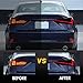 T T-ABC Compatible with Lexus IS250 Tail Lights 2014-2020 IS350 Trunk Light IS300 Spoiler IS200T Taillights Assembly Smoke Led Sequential Turn Signals Startup New Accessory Custom Back Replacement (S)