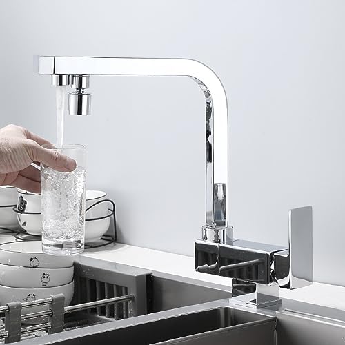 Filtre à eau 3 voies cuisine mitigeur évier robinet eau potable pliable - 4