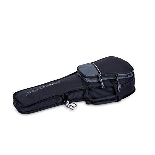 Image of Crossrock CRSG106MABG A & F Style Mandolin Gig Bag with 10mm Padding, Backpack Straps, Black /Grey