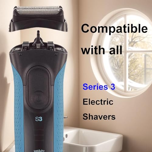 Series 3 Replacement Head for Braun Electric Shaver -21B- Compatible with Braun Electric Razors 300s, 310s, 3010BT (2 Pack)