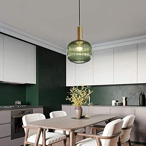 Chandelier de vidrio creativo E27 para iluminar tu comedor moderno con estilo nórdico 3