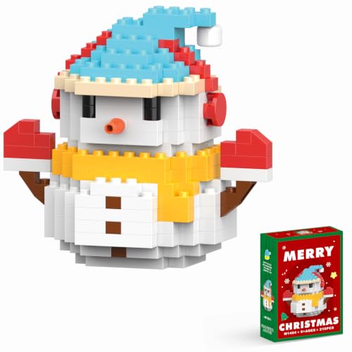 Image of Christmas Snowman Building Micro Blocks Set Compatible with Lego Christmas Advent Calendar 2026 Stacking New Toys Holiday Present Box New Year Xmas Gifts for Kids and Adults (Snowman)