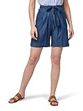 mit Bindegürtel TOM TAILOR Damen Bermuda Shorts, Blau (Blue Denim 10110), 38