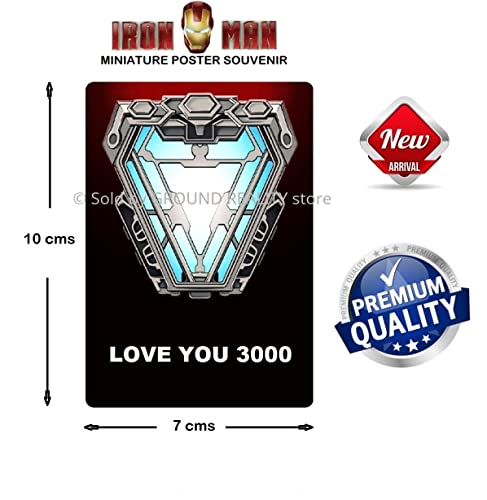 Image of LADY HAWK Iron Man Arc Reactor Poster Miniature Picture with magnetic backing. A Memorable Gift for all his fans. Directly sticks to any Metal Surface. Size 10x7cms Ironman Poster Mini Series (AV57)