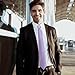 Junmaxroad Lilac Lavender Ties For Men Solid Color Formal Neckties 3.15