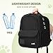 pecute Haustier Rucksack 6kg, Tragbare und Faltbare Katzentasche, Atmungsaktive und Leichte Hundetasche, Wasserdichtes Oxford-Tuch, für Reisen, Wandern,Schwarz