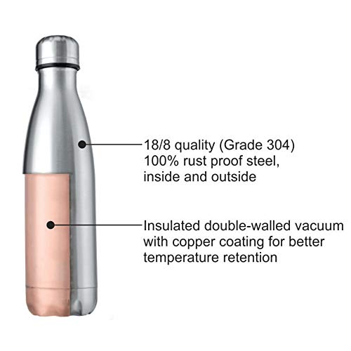 Image of Borosil Hydra Bolt - Vacuum Insulated Flask Water Bottle, 1L & Borosil Hydra Thermo Vacuum Insulated Flask Water Bottle, Blue, 1000 ml