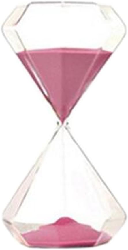 30分ダイヤモンド形状カウントダウンタイマー砂時計サンドクロックタイマー ピンク Domitilledesrousseaux Com