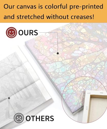 Kit de pintura emoldurada por números com cavalete de madeira para adultos iniciantes Jesus Tinta ac