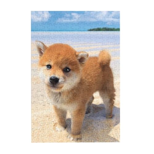海辺の子犬 300ピース ジグソーパズル 大人向け難しい 破片なし カチっとハマる 誕生日 おしゃれ インテリア ギフトハウス (38×26cm)