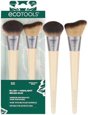 EcoTools Blush + Highlight Brush Duo, Makeup Brush Set